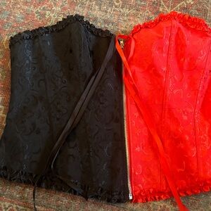 Black and Red Lace Corset